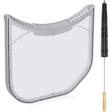 Imagem de Uszily ADQ56656403 Substituição de filtro de fiapos para secadores LG e WashTowers, tela de fiapos ultra durável com escova de limpeza de ventilação de secador, tamanho do filtro 11,2 * 11,9 polegadas