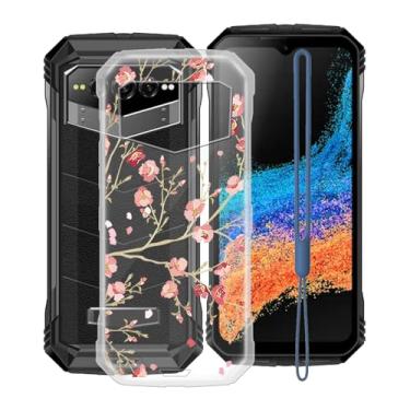 Imagem de KJYFOANI Capa para Doogee V Max Plus, capa protetora de TPU de silicone macio transparente, capa antiqueda à prova de choque, capa traseira ultrafina para Doogee V Max Plus (16,7 cm) - Flor