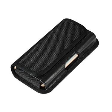 Imagem de Bolsa de couro PU de nylon com clipe de cinto de metal para Motorola Moto G7 Plus / G6 Plus / Z3 Play / Z4 / E5 Plus / E6 Plus/Asus ZenFone 6 / ZTE Blade V10 / BLU Vivo One Plus
