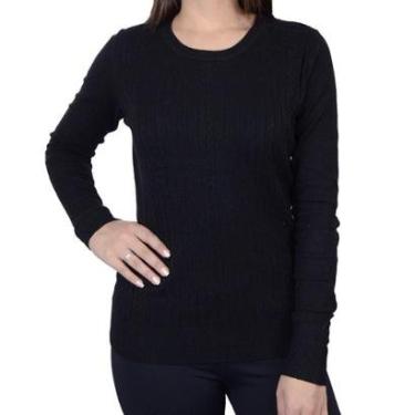 Imagem de Blusa Feminina Facinelli By Mooncity Tricot Preta - 651020-Feminino