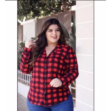Imagem de Blusa Xadrez Plus Size /Tendência Moda feminina/ Festa Junina  - Nanda