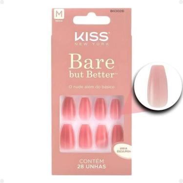 Imagem de Unhas Postiças Média Kiss Ny imPress Bare But Better Nude Nude Bn302b 