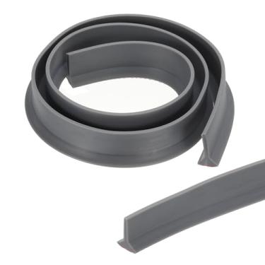 Imagem de PATIKIL Protetor de barragem de água de limite de chuveiro dobrável de 99 cm, barreira de rolha de chuveiro, protetores autoadesivos contra respingos para parte inferior de porta de chuveiro sem