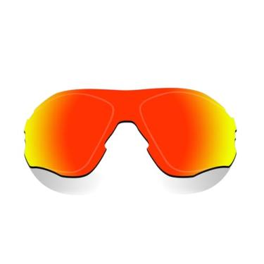 Imagem de Littlebird4 Lentes de reposição polarizadas de 1,5 mm para óculos de sol Oakley EVZero Path OO9308 - MultiOptions (espelhado vermelho fogo)