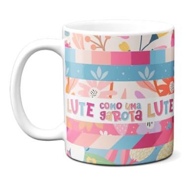 Imagem de Caneca Lute Como uma Garota! Frase Criativa Mulheres (Branca)