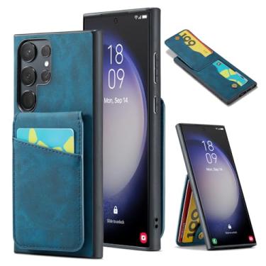 Imagem de Capa de couro PU com suporte para telefone para Samsung Galaxy A13 14 15 22 23 24 25 33 34 35 51 52 53 54 55 71 72 73 Capa tipo carteira, azul, para Samsung A14 4G