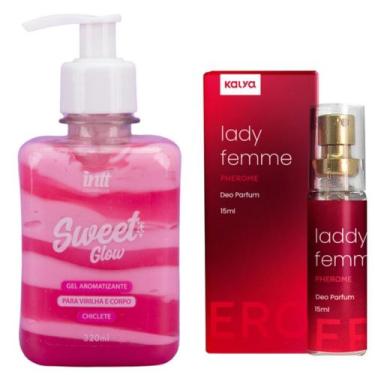 Imagem de Gel Creme Beijável Morango Sweet Perfume Feromonio LadyFemme - Intt