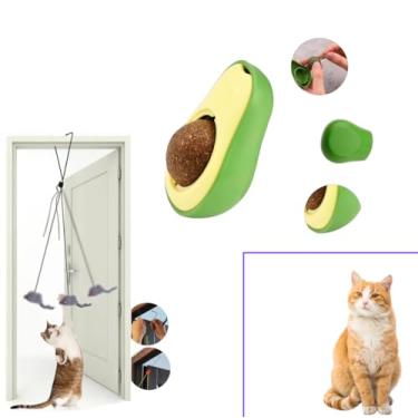 Imagem de Gatinho Caçador Kit Brinquedos para Gatos, Abacate com Catnip, Ratinho, Verde