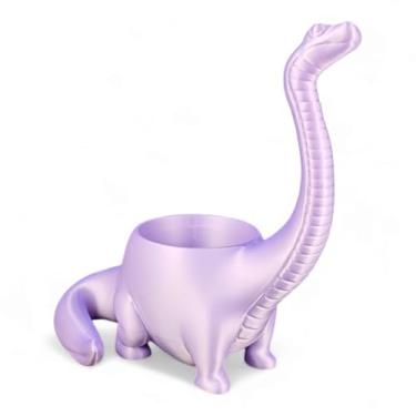 Imagem de Vaso Decorativo Dinossauro, 24 cm Altura, Lilás, Porta Planta Artificial (Lilás)