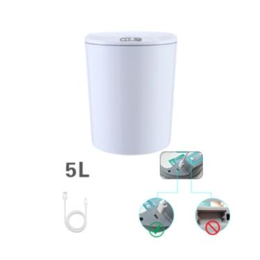Imagem de Lixeira Com Sensor Automático Recarregavel Inteligente Para Banheiro Cozinha Sala Escritório