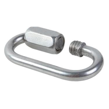 Imagem de Link Oval Mosquetão Rosqueável 6 Mm Em Aço Inox Para Cabos - Abrolhos 