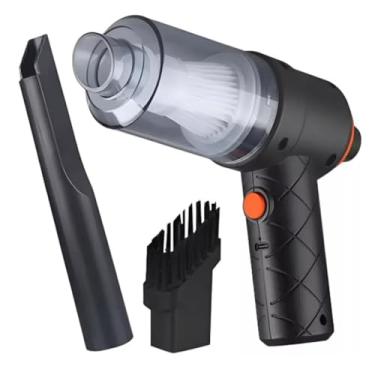 Imagem de Aspirador de Pó e Soprador 2 em 1 - Portátil - Multifuncional Sem Fio Recarregável USB Ideal Para Limpeza de Carro, Sala, Cozinha, Quarto, Banheiro, Escritório (Preto)