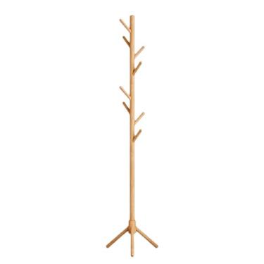 Imagem de PEKJI Cabide de madeira para cabide em pé com árvore, moderno, cabideiro, portátil, para árvore, leve, para entrada de corredor