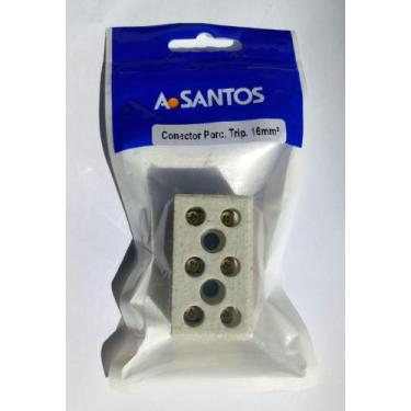 Imagem de conector porcelana 3p 16mm asantos cartelado