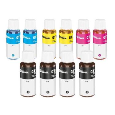 Imagem de pack 10 tintas GT52 GT51/53 Compatível para impressora HP Serie 610 - 
