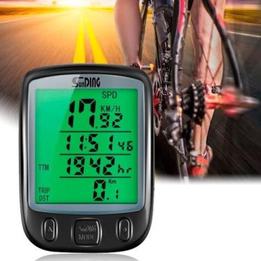Imagem de Ciclocomputador Velocímetro Com Luz Noturna Bike Bicicleta - Correia E