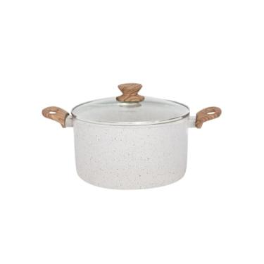 Imagem de Mimo Style, Panela Caldeirão em Aço Inox com Tampa de Vidro com Saída de Vapor Style Cook, Mármol 20 cm