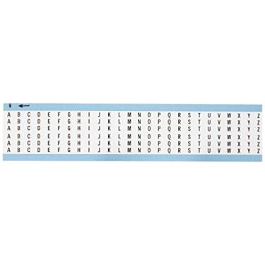 Imagem de Brady TWM-A-Z-PK Poliéster revestido de vinil brilhante de baixo perfil (B-702), preto sobre branco, cartão marcador de fio de letras consecutivas (25 cartões)