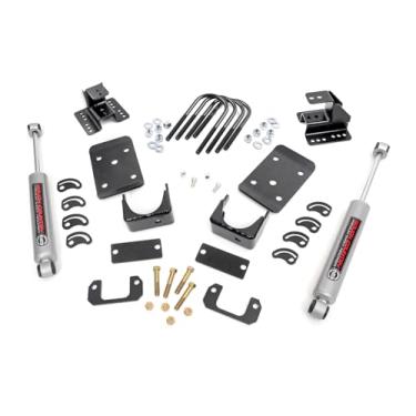 Imagem de Kit de redução de peso Rough Country (caber) 2007 – 2015 Chevy Silverado GMC Sierra 1500 2WD | 5 cm dianteiro 10 cm traseiro | choques N3 | 72330