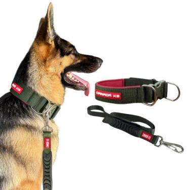 Imagem de Conjunto Coleira com Fecho de Segurança + Guia para Cachorro - Canadá 