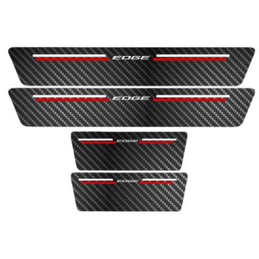 Imagem de Kit Soleira Protetora Porta Premium Red Fibra Carbono - Edge - Jhow Ad