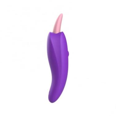 Imagem de Língua Vibratória Com 7 Modos De Vibração Discreto e Recarregável Vibrador Língua [ROXO]