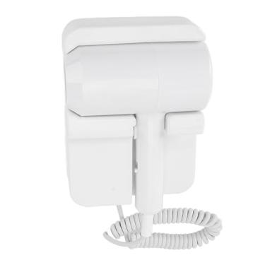 Imagem de Secador de Cabelo de Hotel 1300W Com Suporte, Poderoso Cordão Em Espiral, Design Compacto e Leve, Motor Sem Escova de 20000 Rpm, para Secagem No banheiro. Instalação Rápida Com