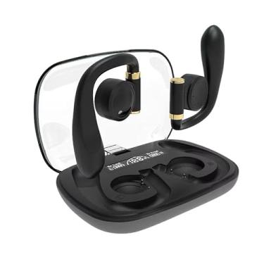 Imagem de Fone de Ouvido Bluetooth, H’maston RS49, Wireless 5.3, Design Ergonômico, 9 Horas de Bateria, Compatível Iphone e Android, Estojo de Carregamento Portátil, Ideal para Esportes, Resistente à Água