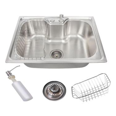 Imagem de Cuba Gourmet Cozinha 60X42 Aço Inox 304 Acessorios Simples