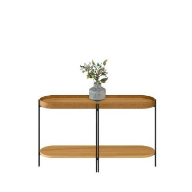 Imagem de Aparador com Pés Metálicos Mônaco Linea Brasil, Nature/ Tauri Fosco