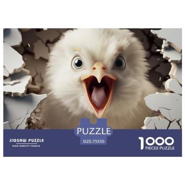 Imagem de Pássaro 1000 peças animal 3D para adultos divertido quebra-cabeça educativo alívio de estresse decoração de casa brinquedo jogo intelectual relaxamento e inteligência 1000 peças (75 x 50 cm)