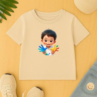 Imagem de Camiseta Unissex Infantil Estamp Meninino Autista Escola Creche Respei