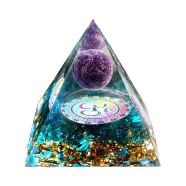 Imagem de Pirâmide De Orgonita De Ametista, Gerador De Energia De Cristal De Cur