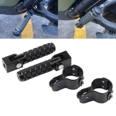 Imagem de MOQIAOSEIKO Apoio Para Os Pés Universal Dobrável Motocicletas, Pedais De 0,87-1,1" 22 Mm-28 Mm, Com Braçadeira Ciclomotores, Veículos Elétricos, Scooters