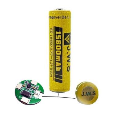 Imagem de Bateria 18650 Jws 3,7v Com Chip Lanterna Tática 15.800mah