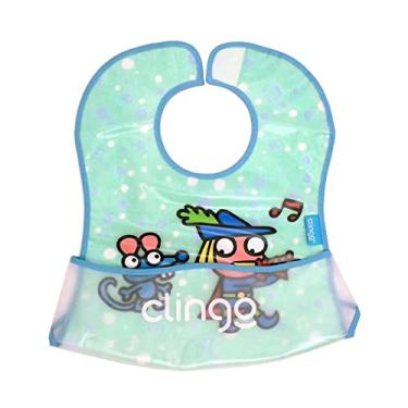 Imagem de Clingo Babador Impermeável Bolso Coletor - Flautista Colorido