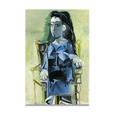 Imagem de Murais Sitting With Cat Diego Rivera – Arte de realismo socialista mexicano, muralista do século 385, coleção clássica do museu de Nova York para decoração de casa 60 x 90 cm