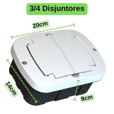 Imagem de Quadro Caixa de Distribuição Para 3/4 ou 6/8 ou 12/16 Disjuntores Cent