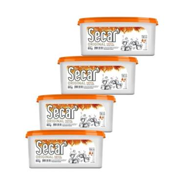 Imagem de Kit Com 4 Antimofo Original Natural 80g para Ambientes Fechados com Cloreto De Cálcio Ação Contra Umidade Maus Odores