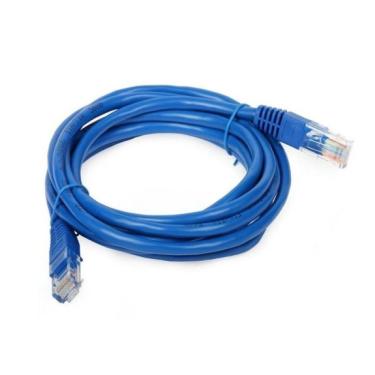 Imagem de Cabo De Rede Patch Cord Cat5e 2 5mt Azul Seccon Com Anatel