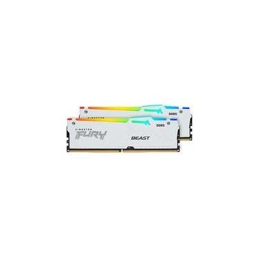Imagem de Memória RAM Kingston Fury Beast Expo, RGB, 32GB (2X16GB), 6000MT/s, DDR5, DIMM, CL30, Branco - KF560C30BWEAK2-32