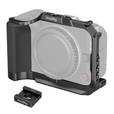 Imagem de SmallRig Gaiola de câmera R50 V para Canon R50V, aderência ergonômica de silicone integrada, placa QR para Arca, orifício rosqueado de 1/10.2 cm-20, 3/20.3 cm-16 furos para ARRI, sapata fria, soquetes
