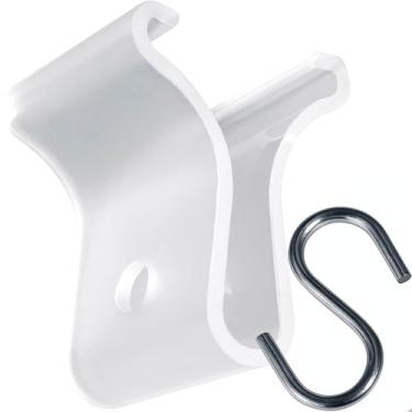 Imagem de 25 clipes de grade de teto transparente e 25 kits de pendurar para placa em S de aço, ganchos de teto para pendurar na sala de aula, decoração de escritório, placas de varejo comercial, 1,9 cm L x 2,54 cm A