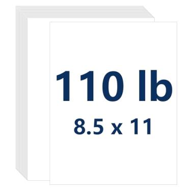 Imagem de Cimlaga Cartolina branca de 50 kg, 21 x 28 cm, 50 folhas de papel branco resistente para convite, menus, casamento, cartões DIY (300 g/m²)