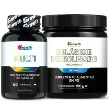 Imagem de Multivitaminico 120 Caps + Colágeno em Pó 150g Growth