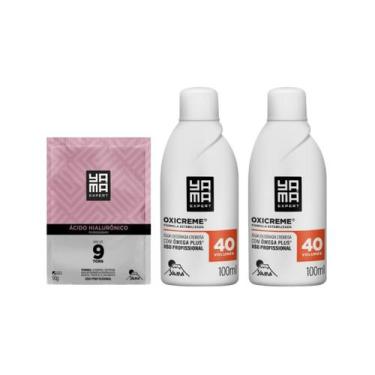 Imagem de Po Descolorante Yama 50g Acido Hialuronico + 2 Agua Ox 40Vol