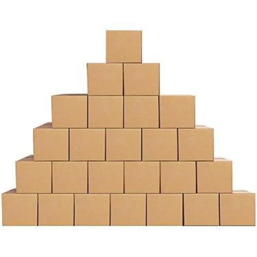 Imagem de Schliersee 6x6x6 envio de caixas de papelão ondulado, pacote de caixas de transporte quadradas pequenas kraft com 25