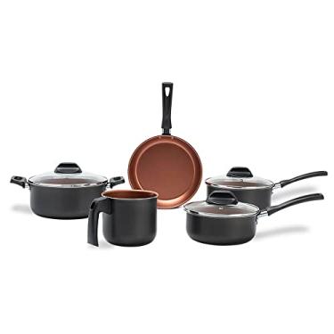 Imagem de Jogo de Panelas 5 Peças Topázio Pro-flon Antiaderente - Cinza Range