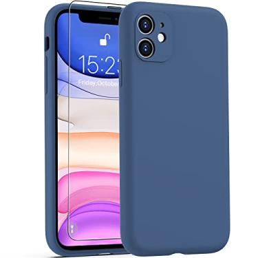 Imagem de DEENAKIN Capa de silicone compatível com iPhone 11 com protetor de tela - Proteção aprimorada da câmera - Sensação suave de pele do bebê - Capa protetora de telefone de ajuste fino de 6,1 polegadas -