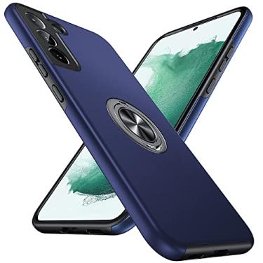 Imagem de Anqrp Capa Hidden Series Galaxy S22 Plus 5G, [dissipação de calor] [suporte sem queda] Anel de metal de 360°, capa de telefone à prova de choque de grau militar de 15 pés para Samsung Galaxy S22 Plus